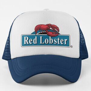 NEW Red Lobster Retro Foam Trucker Mesh Snapback Hat 2-TONE NAVY WHITE